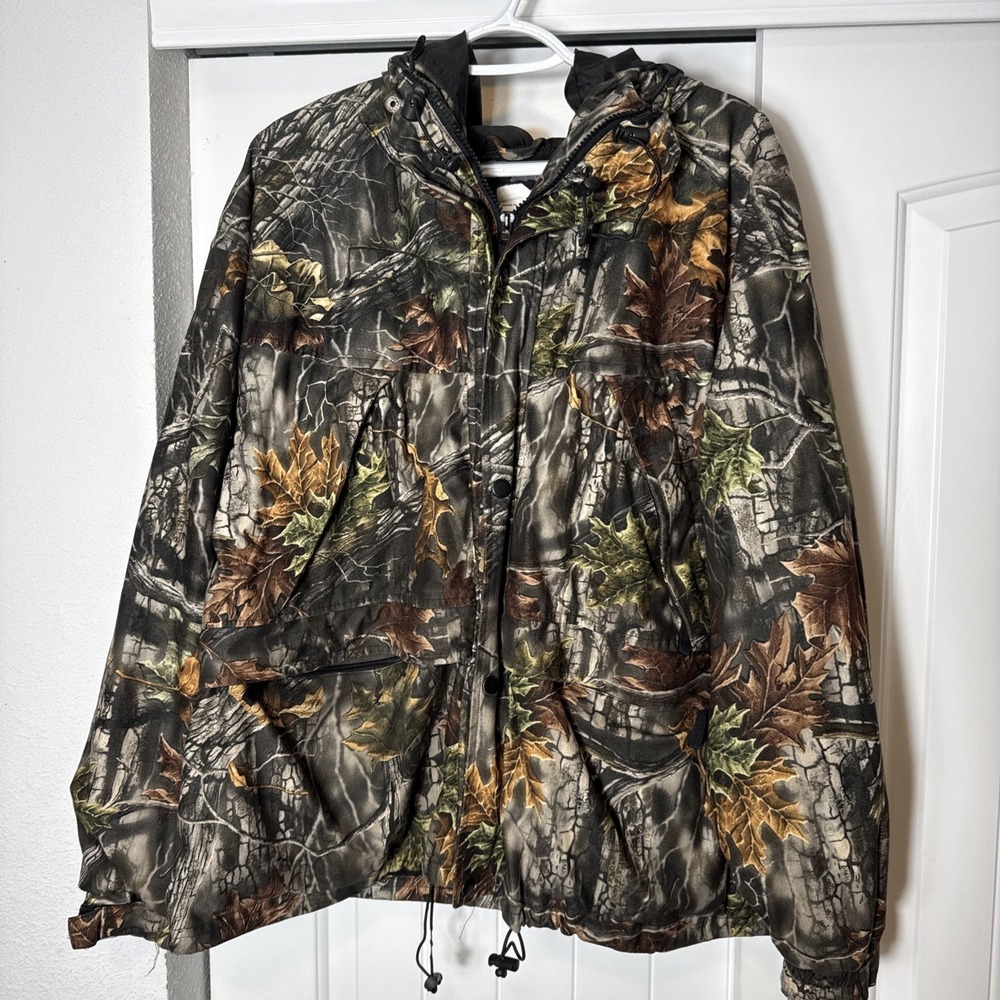 WFS CAMO Cotton JACKET Men XL Element Gear‎ Camouflage Zip Warm Survival Hunting